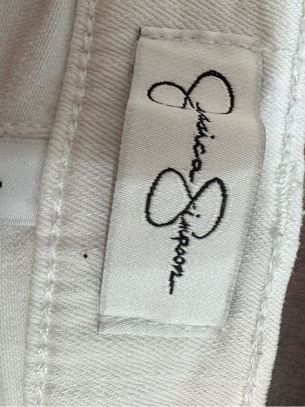 Jessica Simpson White Denim Jean Short Button Detail Size 4